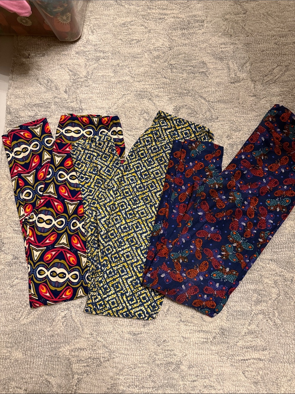 LuLaRoe Women’s Leggings Set - Navy, Yellow, Red, Pink, Teal